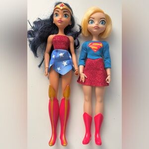 DC Superhero Doll Set with Red and Blue Outfits